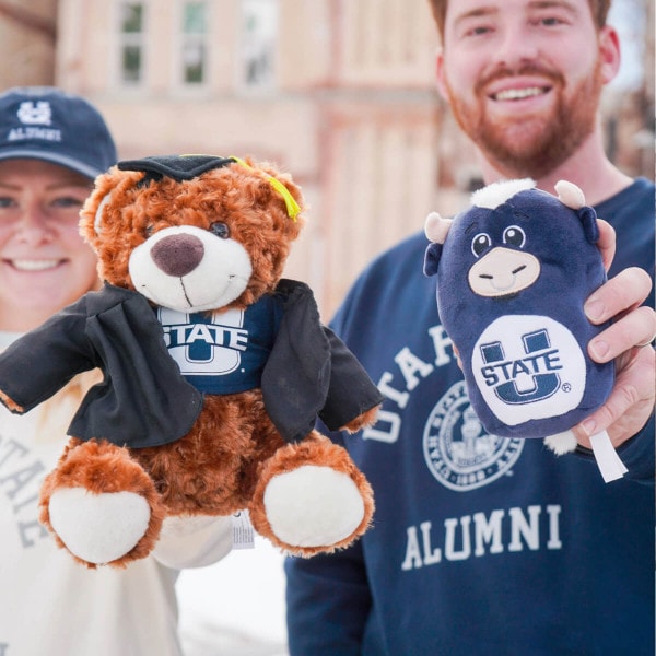 Big Blue and Graduation Bear Stuffed Animals Lifestyle Picture